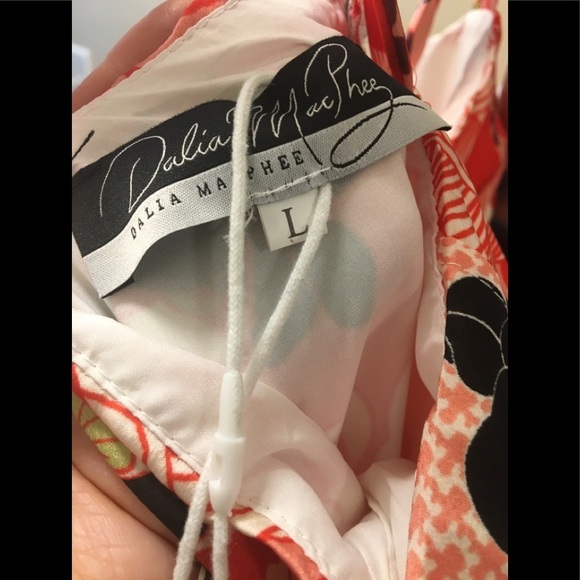 NWT Dalia MacPhee Floral Printed Pink Dress Pleated b2 - Picture 10 of 16